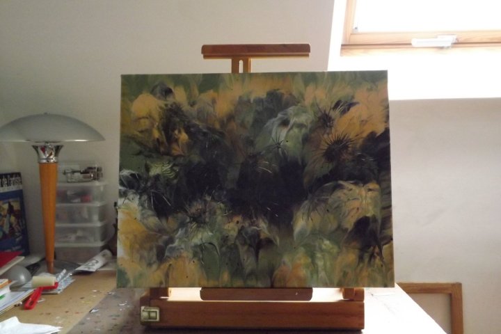 Trou noir - chevalet