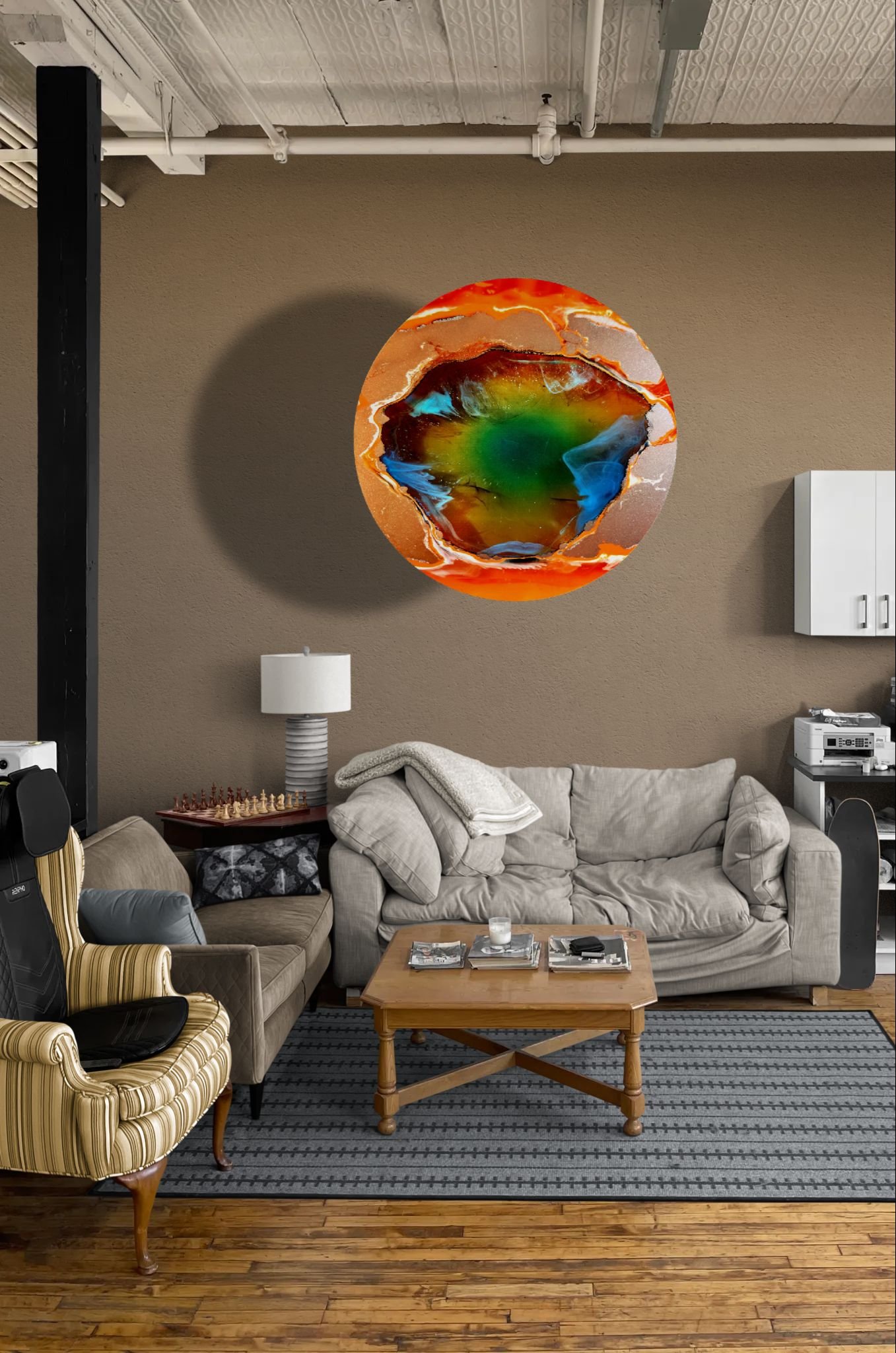 Bright studio apartment living room(1)